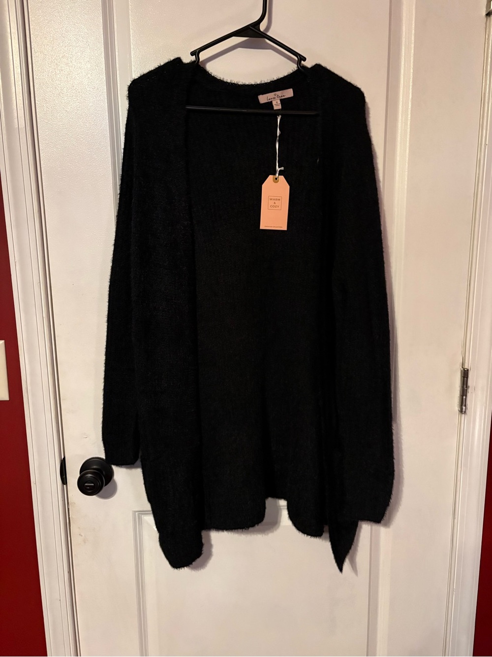 Love Tree Cozy Open-Front Women’s Sweater Cardigan - Black